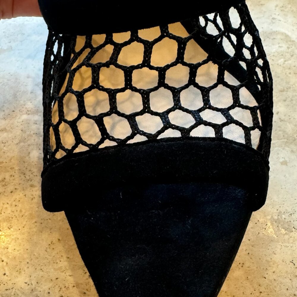 L'AGENCE Open Toe Suede Mesh Mule - Picture 6 of 6